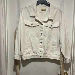 Denim fringe jacket